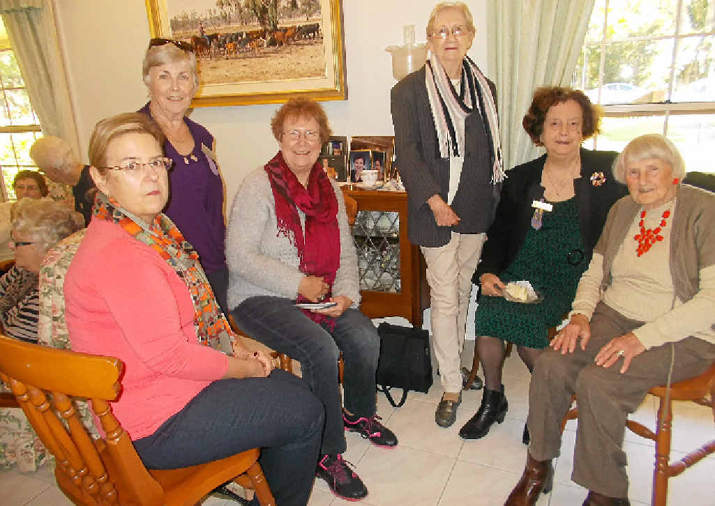 Sue, Jenny, Sue, Hazel, Iris and Muriel enjoying each other's company. Sue, Jenny, Sue, Hazel, Iris and Muriel enjoying each other's company.